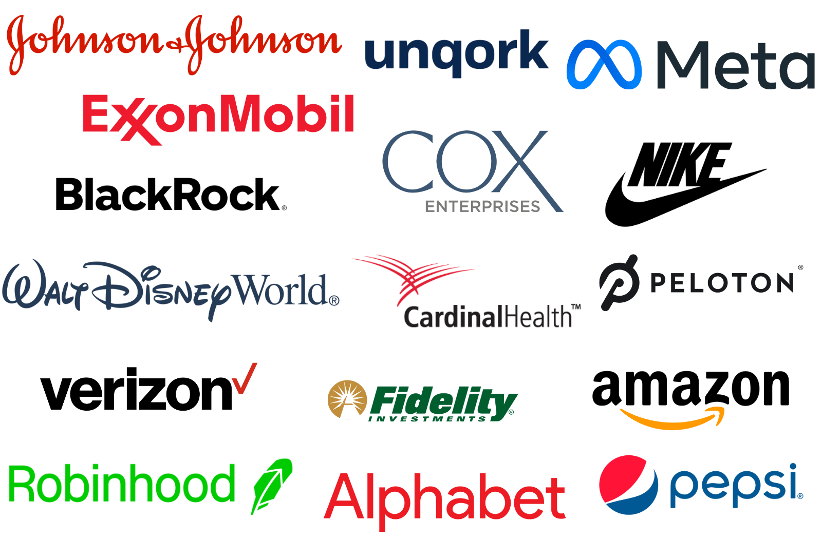 Past client company logos