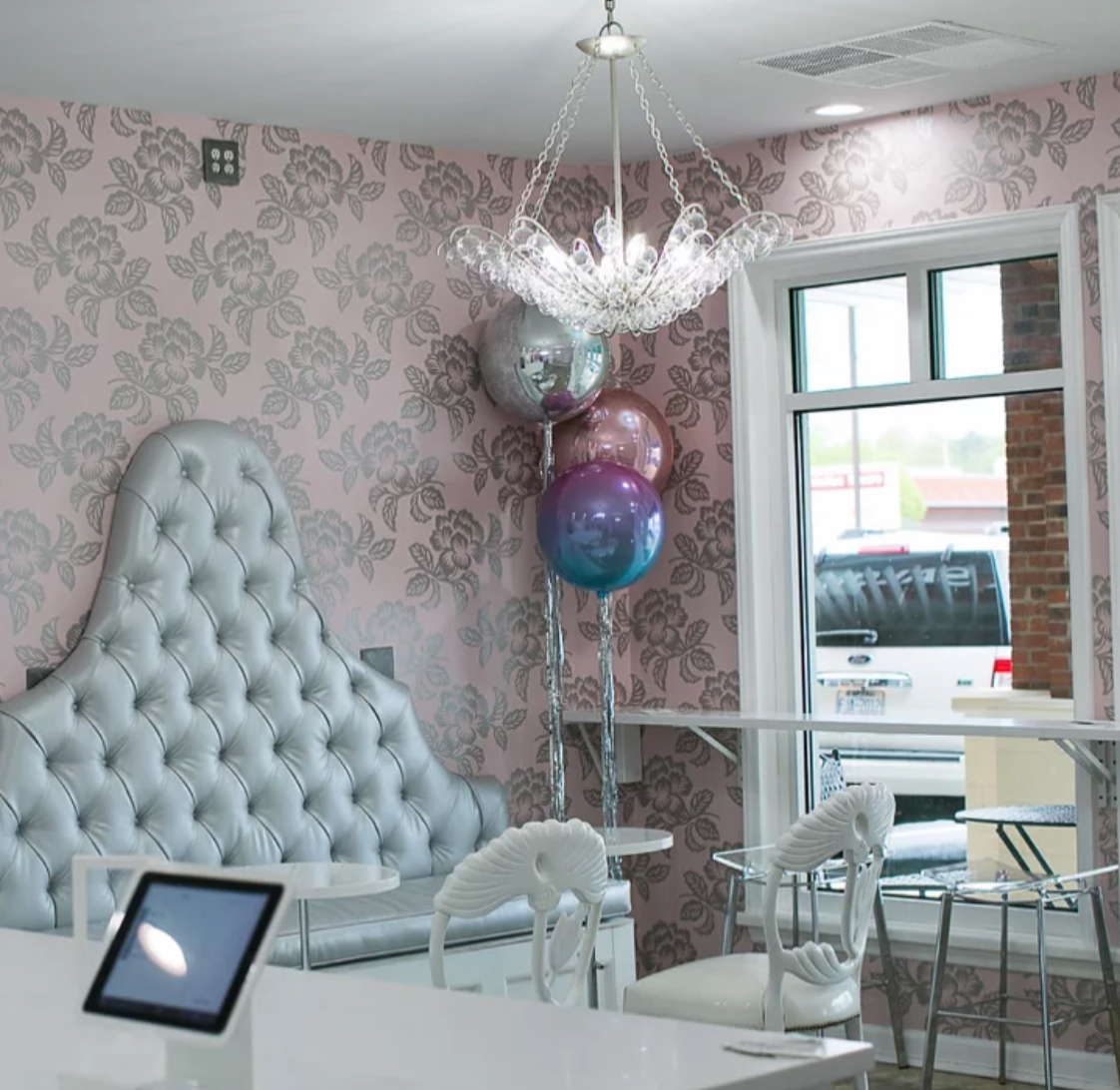 Interior of a candy apple shop