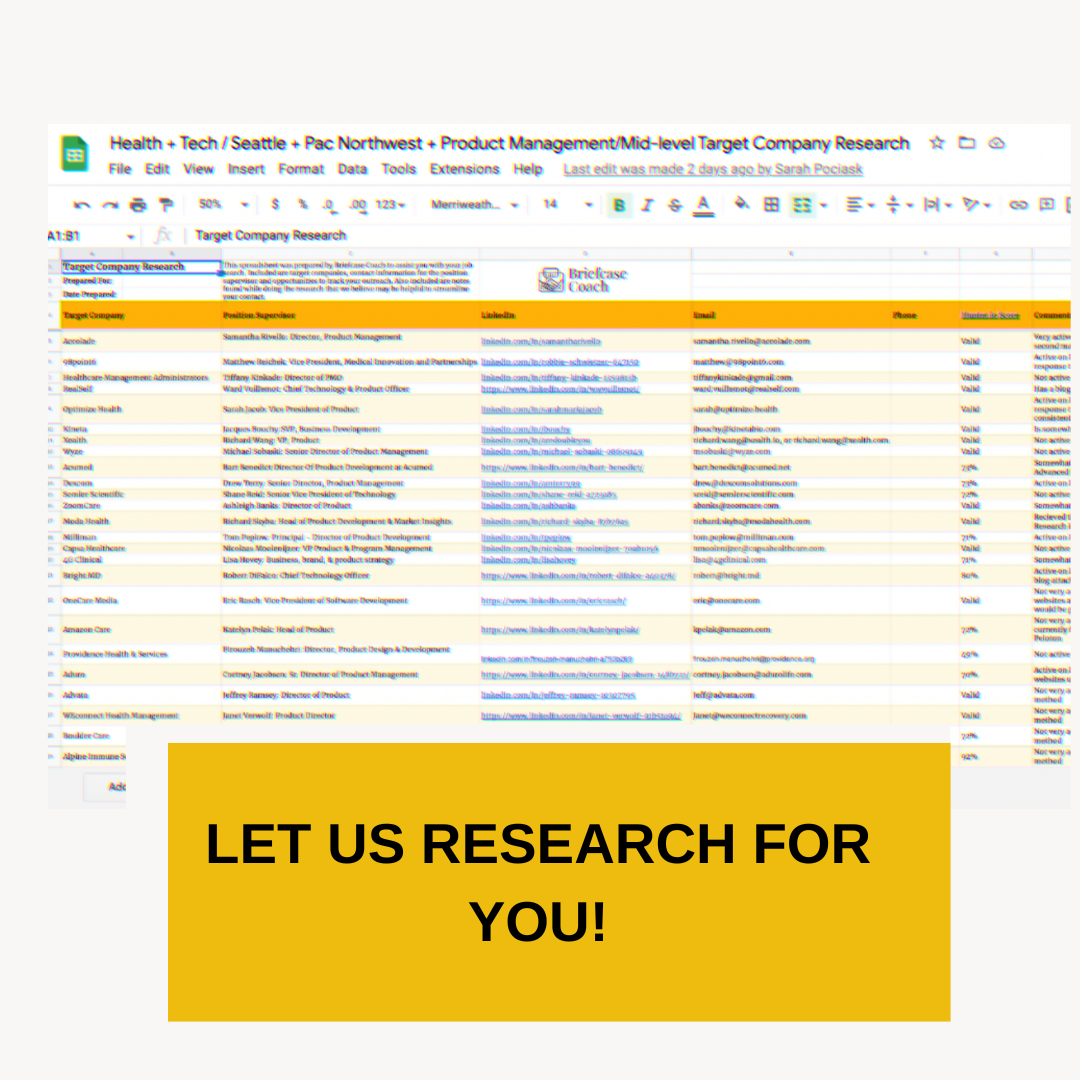 Let us do your target company list for you. We will research target companies and build out a custom list