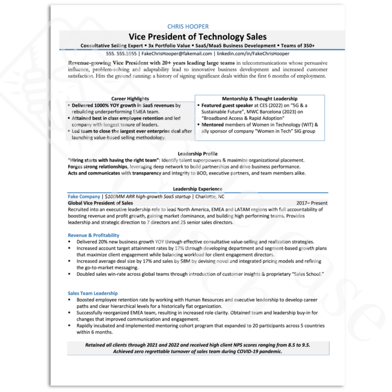 Sample Resumes Briefcase Coach Resume Writing Services