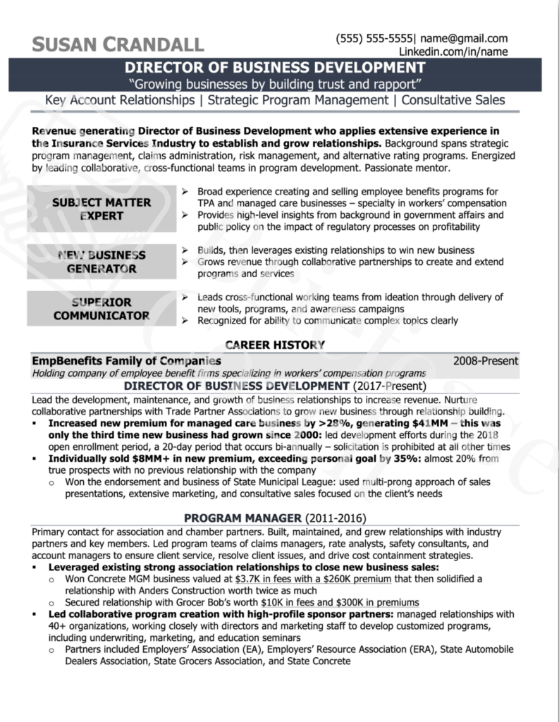 Choosing a Resume Layout: The Enduring Edge of the No Column - Briefcase  Coach, image size:793x1024